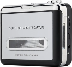 Cassette Tape Player Portable Tape Player Audio Cassette to Digital Converter, Compatible with Laptops and Personal Computers Convert Cassette Tape Recorder to iPod Format Cassette Tape Player Portable Tape Player Audio Cassette to Digital Converter, Compatible with Laptops and Personal Computers Convert Cassette Tape Recorder to iPod Format