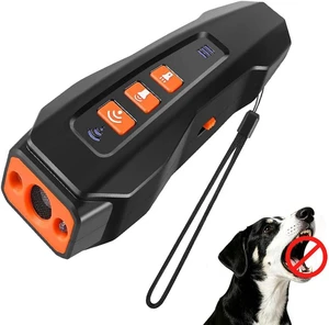 Dog Bark Deterrent Rechargeable Ultrasonic Anti Barking Device,3 modes, LED and laser functions; safely stops barking up to 33Ft. Rechargeable dog training tool for home and outdoor Dog Bark Deterrent Rechargeable Ultrasonic Anti Barking Device,3 modes, LED and laser functions; safely stops barking up to 33Ft. Rechargeable dog training tool for home and outdoor
