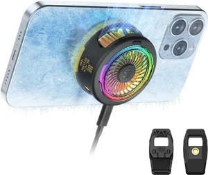 Black Shark FunCooler 5 Magnetic Cell Phone Cooler for Gaming, Portable Mobile Phone Cooling Fan with RGB Light, Cellphone Radiator for iPhone Magnetic Series/Android/Tablet/iPad (Black) Black Shark FunCooler 5 Magnetic Cell Phone Cooler for Gaming, Portable Mobile Phone Cooling Fan with RGB Light, Cellphone Radiator for iPhone Magnetic Series/Android/Tablet/iPad (Black)