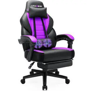 Big and Tall Gaming Chair 400lb Capacity, Heavy-Duty Office Chair with Reinforced Footrest, Wide Seat High Back PC Desk Chair with Linkage Armrests, Thickened Steel Frame, PU Leather, Purple Big and Tall Gaming Chair 400lb Capacity, Heavy-Duty Office Chair with Reinforced Footrest, Wide Seat High Back PC Desk Chair with Linkage Armrests, Thickened Steel Frame, PU Leather, Purple
