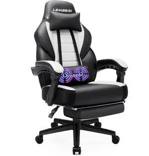 Big and Tall Gaming Chair 400lb Capacity, Heavy-Duty Office Chair with Reinforced Footrest, Wide Seat High Back PC Desk Chair with Linkage Armrests, Thickened Steel Frame, PU Leather, White Big and Tall Gaming Chair 400lb Capacity, Heavy-Duty Office Chair with Reinforced Footrest, Wide Seat High Back PC Desk Chair with Linkage Armrests, Thickened Steel Frame, PU Leather, White