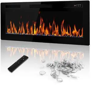 40 inch Electric Fireplace Recessed and Wall Mounted,750/1500W Fireplace Heater and Linear Fireplace with Timer,Remote Control,Adjustable Flame Color and Speed 40 inch Electric Fireplace Recessed and Wall Mounted,750/1500W Fireplace Heater and Linear Fireplace with Timer,Remote Control,Adjustable Flame Color and Speed
