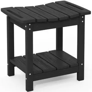 Shower Bench, 18" Shower Stool for Inside Shower, HDPE Waterproof Shower Seats for Adults with Storage Shelf & Handles, 360 lbs Capacity- Black Shower Bench, 18" Shower Stool for Inside Shower, HDPE Waterproof Shower Seats for Adults with Storage Shelf & Handles, 360 lbs Capacity- Black