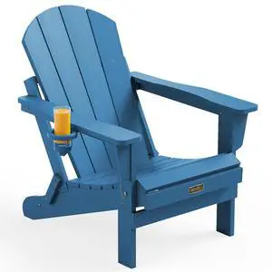 Folding Adirondack Chair for Patio Garden Outdoors- Sapphire Folding Adirondack Chair for Patio Garden Outdoors- Sapphire