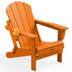 Adirondack Chair for Patio Garden Outdoors Heavy All-Weather Fire Pit Chairs - Orange Adirondack Chair for Patio Garden Outdoors Heavy All-Weather Fire Pit Chairs - Orange