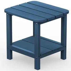 Adirondack Table Outdoor Side Table- Blue Adirondack Table Outdoor Side Table- Blue