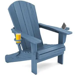 Folding Adirondack Chair, HDPE Adirondack Chairs, Plastic Outdoor Chairs- Looks Exactly Like Real Wood- Navy Folding Adirondack Chair, HDPE Adirondack Chairs, Plastic Outdoor Chairs- Looks Exactly Like Real Wood- Navy
