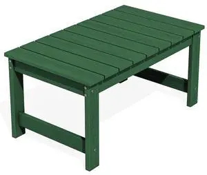 Outdoor Coffee Table with 1.69" Umbrella Hole, HDPE Patio Coffee Table for Outside, Rectangle, Green Outdoor Coffee Table with 1.69" Umbrella Hole, HDPE Patio Coffee Table for Outside, Rectangle, Green