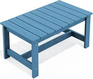 Rectangle Outdoor Coffee Table, HDPE Patio Coffee Table, Navy Rectangle Outdoor Coffee Table, HDPE Patio Coffee Table, Navy