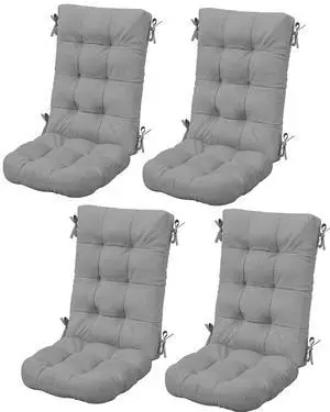 HDPE Outdoor Rocking Cushion Set of 4, Memory Foam Cushion Dark Gray HDPE Outdoor Rocking Cushion Set of 4, Memory Foam Cushion Dark Gray