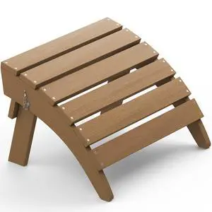 Folding Adirondack Ottoman, Adirondack Footrest Without Assembly, Brown Folding Adirondack Ottoman, Adirondack Footrest Without Assembly, Brown