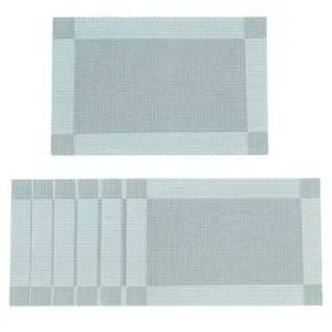 6-Pack Heat Resistant Placemats, Non-Slip Woven Vinyl Table Mats, Washable & Durable for Daily Meals, Indoor & Outdoor Use, Light Blue 6-Pack Heat Resistant Placemats, Non-Slip Woven Vinyl Table Mats, Washable & Durable for Daily Meals, Indoor & Outdoor Use, Light Blue