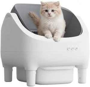 Open-Top Cat Litter Box Electric Auto-Cleaning System, Reliable Odor Management, Smart APP Support, 15L Large-Capacity Waste Bin, Trash Bags & Mat Included (Gray) Open-Top Cat Litter Box Electric Auto-Cleaning System, Reliable Odor Management, Smart APP Support, 15L Large-Capacity Waste Bin, Trash Bags & Mat Included (Gray)