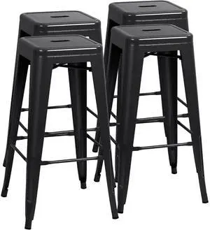 30 Inches Metal Bar Stools Industrial Barstools Stackable High Backless Stools Vintage Indoor Outdoor Stackable Kitchen Stools 30 Inches Metal Bar Stools Industrial Barstools Stackable High Backless Stools Vintage Indoor Outdoor Stackable Kitchen Stools