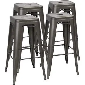 30 Inches Metal Bar Stools Industrial Barstools Stackable High Backless Stools Vintage Indoor Outdoor Stackable Kitchen Stools 30 Inches Metal Bar Stools Industrial Barstools Stackable High Backless Stools Vintage Indoor Outdoor Stackable Kitchen Stools