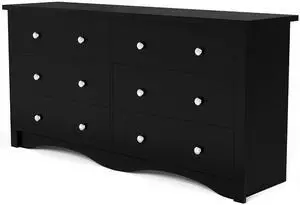 6 Drawer Dresser for Bedroom, Wood Dresser Wide Storage Organizer for Living Room Hallway Closets (Dark Black) 6 Drawer Dresser for Bedroom, Wood Dresser Wide Storage Organizer for Living Room Hallway Closets (Dark Black)