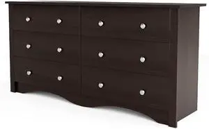 6 Drawer Dresser for Bedroom, Wood Dresser Wide Storage Organizer, Storaged Drawer Units for Hallway Closets (Brown) 6 Drawer Dresser for Bedroom, Wood Dresser Wide Storage Organizer, Storaged Drawer Units for Hallway Closets (Brown)
