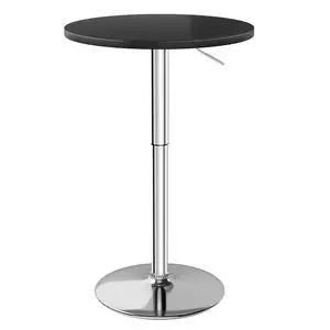 Round Bistro Pub Table 23.6 Inch Height Adjustable 360° Swivel Bar Table Metal Base for Pub, Dining Room, Party (1, Black-Silver) Round Bistro Pub Table 23.6 Inch Height Adjustable 360° Swivel Bar Table Metal Base for Pub, Dining Room, Party (1, Black-Silver)