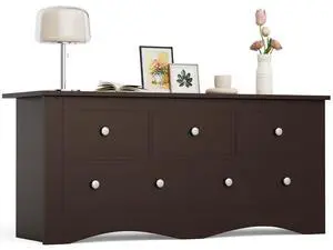 Dresser for Bedroom, 5 Wood Dresser, Chest of Drawers, for TV up to 65 inch, TV Stand Storage Chest of Drawers for Hallway Entryway (Brown) Dresser for Bedroom, 5 Wood Dresser, Chest of Drawers, for TV up to 65 inch, TV Stand Storage Chest of Drawers for Hallway Entryway (Brown)