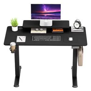 Electric Standing Desk, 47 x 24 Inches Sit Stand up Desk, Sit Stand Height Adjustable Home Office Desk with Monitor Stand (Black, 47) Electric Standing Desk, 47 x 24 Inches Sit Stand up Desk, Sit Stand Height Adjustable Home Office Desk with Monitor Stand (Black, 47)