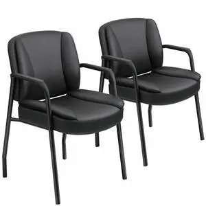 Office Guest Chair Reception Chair for Office Reception Lobby PU Leather Waiting Room Chair with Armrests Executive Office Chair Upholstered Set of 2 Office Guest Chair Reception Chair for Office Reception Lobby PU Leather Waiting Room Chair with Armrests Executive Office Chair Upholstered Set of 2