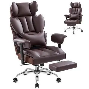 Big and Tall Gaming Chair Executive Ergonomic Office Chair with Foot Rest, Leather High Back 400LBS Heavy Duty Computer Chair with Lumbar Support Big and Tall Gaming Chair Executive Ergonomic Office Chair with Foot Rest, Leather High Back 400LBS Heavy Duty Computer Chair with Lumbar Support