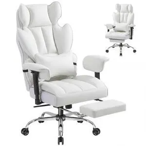 Big and Tall Gaming Chair Executive Ergonomic Office Chair with Foot Rest, Leather High Back 400LBS Heavy Duty Computer Chair with Lumbar Support Big and Tall Gaming Chair Executive Ergonomic Office Chair with Foot Rest, Leather High Back 400LBS Heavy Duty Computer Chair with Lumbar Support