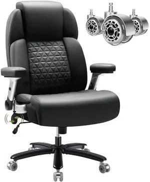 500lbs Big and Tall Office Chair Heavy Duty Desk Chair for Heavy People, Adjustable Lumbar Support & Height, High Back Ergonomic Executive Computer Chair 500lbs Big and Tall Office Chair Heavy Duty Desk Chair for Heavy People, Adjustable Lumbar Support & Height, High Back Ergonomic Executive Computer Chair