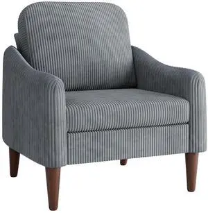Corduroy Fabric Club Chair, Accent Barrel Chair, Furry Sherpa Elegant Armchair with Cozy Soft Padded, Suitable for Reception Room Bedroom Living Room Office (Gray) Corduroy Fabric Club Chair, Accent Barrel Chair, Furry Sherpa Elegant Armchair with Cozy Soft Padded, Suitable for Reception Room Bedroom Living Room Office (Gray)