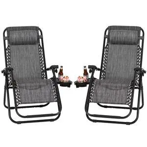 Zero Gravity Chair Set of 2 Patio Outdoor Adjustable Reclining Folding Chair Lawn Lounge Chair for Deck Beach Yard and Beach with Pillows Zero Gravity Chair Set of 2 Patio Outdoor Adjustable Reclining Folding Chair Lawn Lounge Chair for Deck Beach Yard and Beach with Pillows