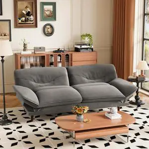 Convertible Futon Sofa Bed, Sleeper Futon Couch with Adjustable Backrest and Armrests, Modern Loveseat with Sturdy Wood Frame for Small Spaces, Apartments (Corduroy, Dove Gray) Convertible Futon Sofa Bed, Sleeper Futon Couch with Adjustable Backrest and Armrests, Modern Loveseat with Sturdy Wood Frame for Small Spaces, Apartments (Corduroy, Dove Gray)