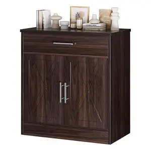 Sideboard Buffet Cabinet with Storage, Modern Kitchen Storage Cabinet with 1 Drawer and 2 Doors, Wood Coffee Bar Buffet Table for Kitchen, Dining Room, Rustic Brown Sideboard Buffet Cabinet with Storage, Modern Kitchen Storage Cabinet with 1 Drawer and 2 Doors, Wood Coffee Bar Buffet Table for Kitchen, Dining Room, Rustic Brown