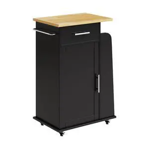 Kitchen Island Rolling Cart with Storage Cabinet, Utility Cart on Lockable Wheels with 3 Side Wine Rack, Adjustable Shelf & Towel Handle for Kitchen, Coffee Bar(Black) Kitchen Island Rolling Cart with Storage Cabinet, Utility Cart on Lockable Wheels with 3 Side Wine Rack, Adjustable Shelf & Towel Handle for Kitchen, Coffee Bar(Black)