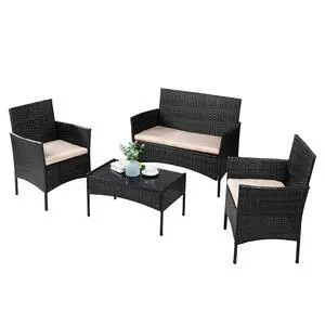 4 Pieces Outdoor Patio Furniture Sets Rattan Chair Wicker Set,Outdoor Indoor Use Backyard Porch Garden Poolside Balcony Furniture 4 Pieces Outdoor Patio Furniture Sets Rattan Chair Wicker Set,Outdoor Indoor Use Backyard Porch Garden Poolside Balcony Furniture