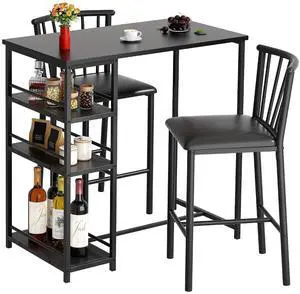 Bar Table Set,Black Bar Table Set,Black