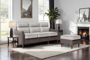 78" L Shaped Convertible Sofa with Reversible Chaise and Rivet Decor, Sectional Sofa Couch with Side Storage Bag for Living Room, Apartment and Small Space, Brown 78" L Shaped Convertible Sofa with Reversible Chaise and Rivet Decor, Sectional Sofa Couch with Side Storage Bag for Living Room, Apartment and Small Space, Brown