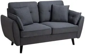 Small Modern Fabric Loveseat Sofa Couch for Living Room Upholstered 2-Seat Low Back 2-Seat Sofa Couch Love Seat for Bedroom, Office Small Modern Fabric Loveseat Sofa Couch for Living Room Upholstered 2-Seat Low Back 2-Seat Sofa Couch Love Seat for Bedroom, Office