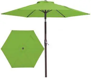 7.5FT Patio Umbrella Market Table Umbrella with 6 Sturdy Ribs, Push Button Tilt/Crank Outdoor Umbrella for Garden, Deck, Backyard, Pool and Beach,Grass Green 7.5FT Patio Umbrella Market Table Umbrella with 6 Sturdy Ribs, Push Button Tilt/Crank Outdoor Umbrella for Garden, Deck, Backyard, Pool and Beach,Grass Green