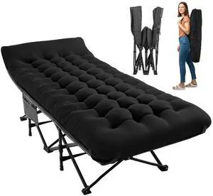 Camping Cot for Sleeping 28" Extra Wide, Heavy-Duty 1200D Oxford Foliding Cots for Adults Portable with Mattress, Carry Bag for Guest, Travel, Hiking, Black Camping Cot for Sleeping 28" Extra Wide, Heavy-Duty 1200D Oxford Foliding Cots for Adults Portable with Mattress, Carry Bag for Guest, Travel, Hiking, Black