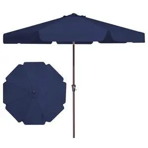9 FT Patio Umbrella Outdoor, Table Umbrellas Market Umbrella w/Push Button Tilt/Crank, 8 Sturdy Ribs(Navy Blue) 9 FT Patio Umbrella Outdoor, Table Umbrellas Market Umbrella w/Push Button Tilt/Crank, 8 Sturdy Ribs(Navy Blue)