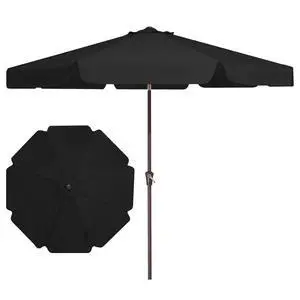 9 FT Patio Umbrella Outdoor, Table Umbrellas Market Umbrella w/Push Button Tilt/Crank, 8 Sturdy Ribs(black) 9 FT Patio Umbrella Outdoor, Table Umbrellas Market Umbrella w/Push Button Tilt/Crank, 8 Sturdy Ribs(black)