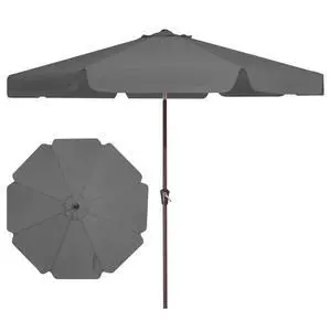 9 FT Patio Umbrella Outdoor, Table Umbrellas Market Umbrella w/Push Button Tilt/Crank, 8 Sturdy Ribs(Gray) 9 FT Patio Umbrella Outdoor, Table Umbrellas Market Umbrella w/Push Button Tilt/Crank, 8 Sturdy Ribs(Gray)