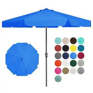 9 FT Patio Umbrella Outdoor, Table Umbrellas Market Umbrella w/Push Button Tilt/Crank, 8 Sturdy Ribs(Royal Blue) 9 FT Patio Umbrella Outdoor, Table Umbrellas Market Umbrella w/Push Button Tilt/Crank, 8 Sturdy Ribs(Royal Blue)