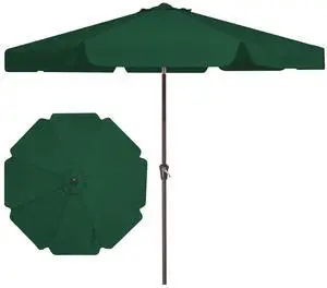 9 FT Patio Umbrella Outdoor, Table Umbrellas Market Umbrella w/Push Button Tilt/Crank, 8 Sturdy Ribs(Dark Green) 9 FT Patio Umbrella Outdoor, Table Umbrellas Market Umbrella w/Push Button Tilt/Crank, 8 Sturdy Ribs(Dark Green)