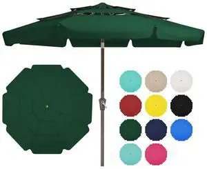 3 Tiers 9 FT Patio Umbrellas Outdoor Table Umbrella with Push Button Market Umbrella 8 Sturdy Ribs UV Protection Waterproof for Garden,Dark Green 3 Tiers 9 FT Patio Umbrellas Outdoor Table Umbrella with Push Button Market Umbrella 8 Sturdy Ribs UV Protection Waterproof for Garden,Dark Green