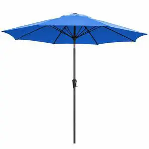 9FT Outdoor Patio Umbrella,Market Table Umbrella with 8 Fiberglass Ribs, Pool Umbrella with Tilt and Crank, UV Protection Lightweight & Wind-Resistant for Lawn, Garden, Deck and Backyard, Royal Blue 9FT Outdoor Patio Umbrella,Market Table Umbrella with 8 Fiberglass Ribs, Pool Umbrella with Tilt and Crank, UV Protection Lightweight & Wind-Resistant for Lawn, Garden, Deck and Backyard, Royal Blue