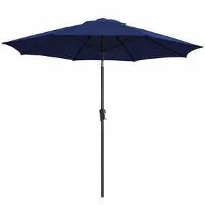9FT Outdoor Patio Umbrella,Market Table Umbrella with 8 Fiberglass Ribs, Pool Umbrella with Tilt and Crank, UV Protection Lightweight & Wind-Resistant for Lawn, Garden, Deck and Backyard, Navy 9FT Outdoor Patio Umbrella,Market Table Umbrella with 8 Fiberglass Ribs, Pool Umbrella with Tilt and Crank, UV Protection Lightweight & Wind-Resistant for Lawn, Garden, Deck and Backyard, Navy