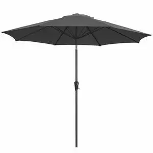 9FT Outdoor Patio Umbrella,Market Table Umbrella with 8 Fiberglass Ribs, Pool Umbrella with Tilt and Crank, UV Protection Lightweight & Wind-Resistant for Lawn, Garden, Deck and Backyard, Gray 9FT Outdoor Patio Umbrella,Market Table Umbrella with 8 Fiberglass Ribs, Pool Umbrella with Tilt and Crank, UV Protection Lightweight & Wind-Resistant for Lawn, Garden, Deck and Backyard, Gray