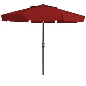 9' 2-Tiers Patio Umbrellas Outdoor Market Umbrella w/Push Button Tilt/Crank, 8 Sturdy Ribs, UV Protection Waterproof (Red) 9' 2-Tiers Patio Umbrellas Outdoor Market Umbrella w/Push Button Tilt/Crank, 8 Sturdy Ribs, UV Protection Waterproof (Red)