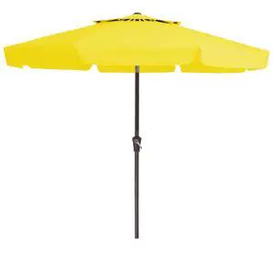9' 2-Tiers Patio Umbrellas Outdoor Market Table Umbrella w/Push Button Tilt/Crank, 8 Sturdy Ribs, UV Protection Waterproof Sunproof(Yellow) 9' 2-Tiers Patio Umbrellas Outdoor Market Table Umbrella w/Push Button Tilt/Crank, 8 Sturdy Ribs, UV Protection Waterproof Sunproof(Yellow)